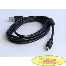 Gembird PRO CCF-USB2-AM5P-6 USB 2.0 кабель для соед. 1.8м  А-miniB (5 pin)  позол.конт., фер.кол. 