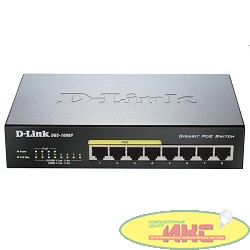 D-Link DGS-1008P/C1B/D1A  Неуправляемый коммутатор с 8 портами 10/100/1000Base-T (4 порта с поддержкой PoE)
