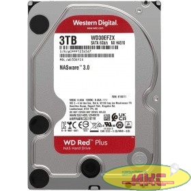 Жесткий диск WD Original SATA-III 3Tb WD30EFZX NAS Red Plus (5400rpm) 128Mb 3.5"