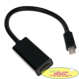Cablexpert Переходник miniDisplayPort - HDMI, 20M/19F, кабель 15см, черный, пакет (A-mDPM-HDMIF-02)