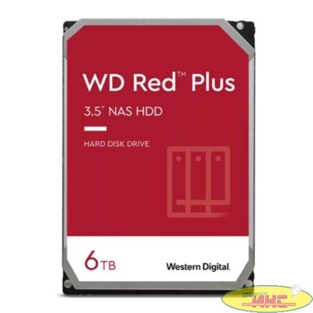 Жесткий диск Western Digital Red Plus WD60EFPX 6TB 3.5" 5400 RPM 128MB SATA-III NAS Edition (замена WD60EFZX)