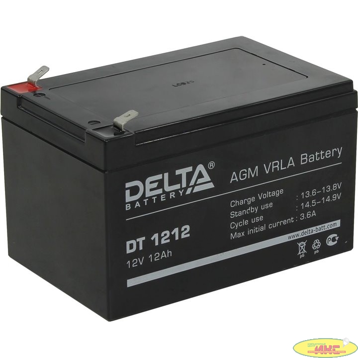 Delta DT 1212 (12 А\ч, 12В) свинцово- кислотный аккумулятор  