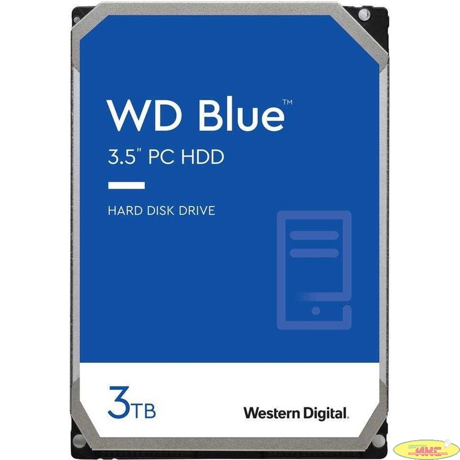 Жесткий диск WD Original SATA-III 3Tb WD30EZAZ Blue (5400rpm) 256Mb 3.5"