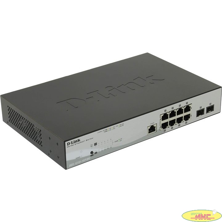 D-Link DGS-1210-10P/ME/B1A Управляемый коммутатор 2 уровня с 8 портами 10/100/1000Base-T с поддержкой PoE и 2 портами 1000Base-X SFP