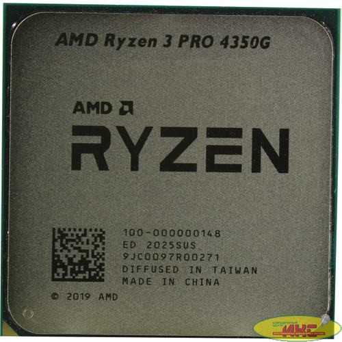 Процессор AMD Ryzen 3 PRO 4350G AM4 (100-000000148) (3.8GHz/AMD Radeon) OEM