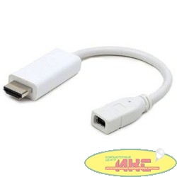 Cablexpert Переходник miniDisplayPort - HDMI , 20F/19M, длина 10см, белый (A-mDPF-HDMIM-001-W)