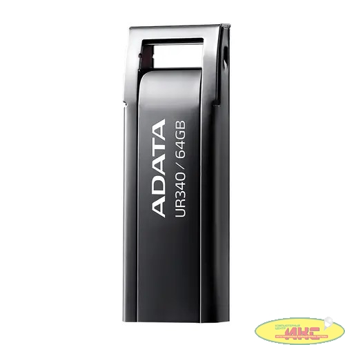 Флешка USB A-Data UR340 64ГБ, USB3.2, черный [aroy-ur340-64gbk]