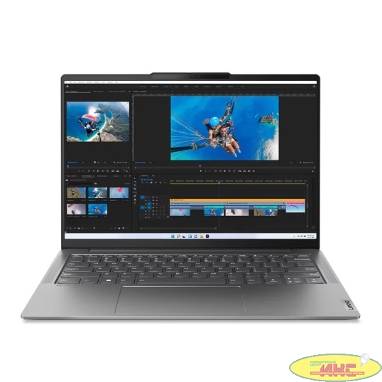 Ноутбук/ Lenovo Yoga Slim 6 14IRH8 14"(1920x1200 OLED)/Intel Core i5 13500H(2.6Ghz)/16384Mb/512SSDGb/noDVD/Int:Intel Iris Xe Graphics/Cam/BT/WiFi/65WHr/war 1y/1.35kg/storm grey/Win11Home + 65W, RU kbd