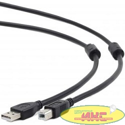 Cablexpert Кабель USB 2.0 Pro CCF2-USB2-AMBM-6, AM/BM, 1.8м, экран, 2феррит.кольца, черный, пакет