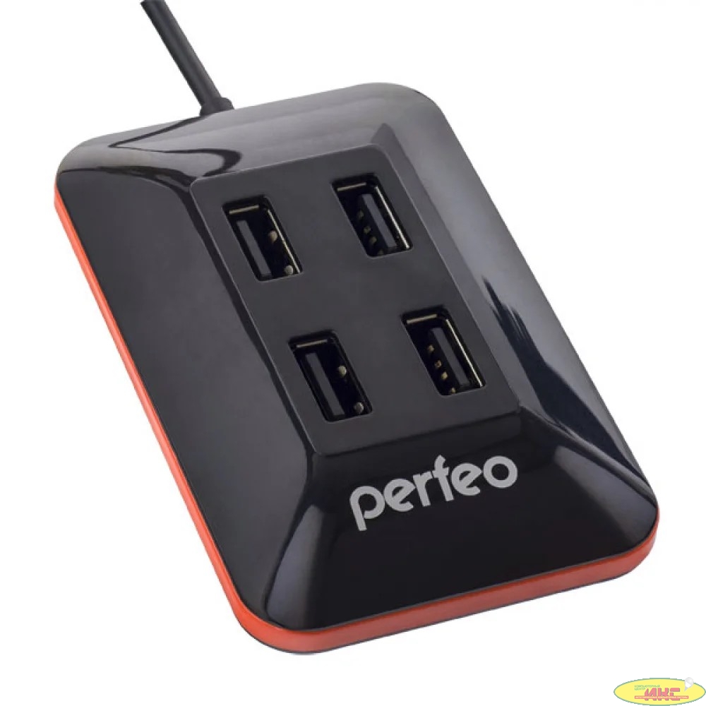 Perfeo USB-HUB 4 Port, (PF-VI-H028 Black) чёрный
