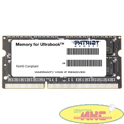 Patriot DDR3 SODIMM 8GB PSD38G1600L2S (PC3-12800, 1600MHz, 1.35V)