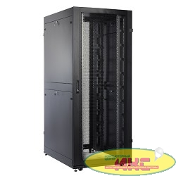 ЦМО! Шкаф серверный ПРОФ напольный 48U (800x1200) дверь перфор., задние двойные перфор., черный, в сборе (ШТК-СП-48.8.12-48АА-9005)