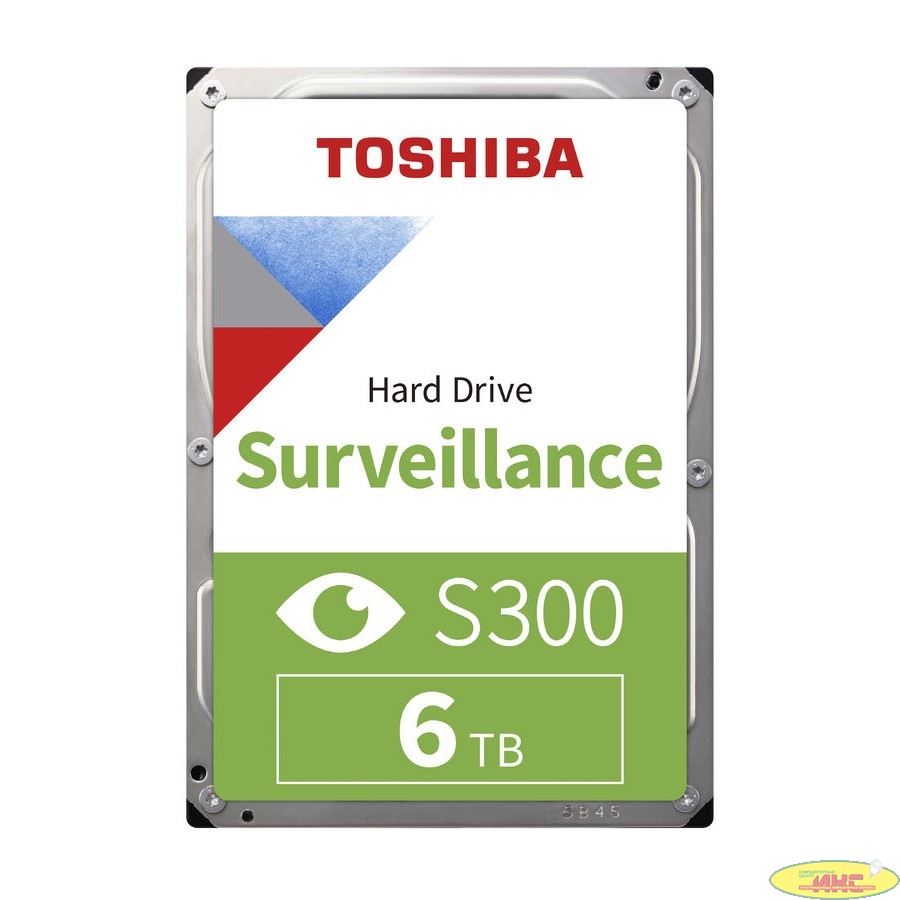 Накопитель на жестком магнитном диске TOSHIBA Жесткий диск TOSHIBA HDWT860UZSVA/HDKPB06Z0A01S S300 Surveillance 6ТБ 3,5" 5400RPM 256MB SATA-III