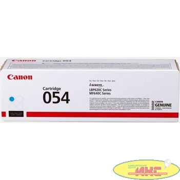 Canon Cartridge 054 HC 3027C002  Тонер-картридж для Canon MF645Cx/MF643Cdw/MF641Cw, LBP621/623 (2300 стр.) голубой