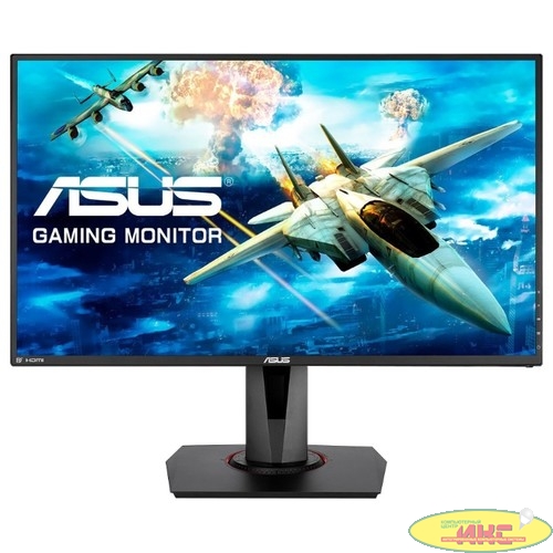 ASUS LCD 27" VG278QR черный {TN 1920x1080 165Hz 0.5ms, 400 cd/m2, 1000:1, 170°/160°, DisplayPort, HDMI, DVI 2Wx2} [90LM03P3-B01370]
