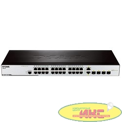 D-Link DES-3200-28/C1A Управляемый коммутатор 2 уровня с 24 портами 10/100BASE-T + 2 комбо-портами 1000Base-T/SFP