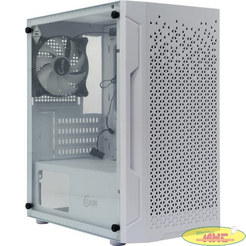 Powercase CMIMZW-L3 Корпус Mistral Micro Z3W Mesh LED, Tempered Glass, 2x 140mm + 1х 120mm 5-color fan, белый, mATX  (CMIMZW-L3)