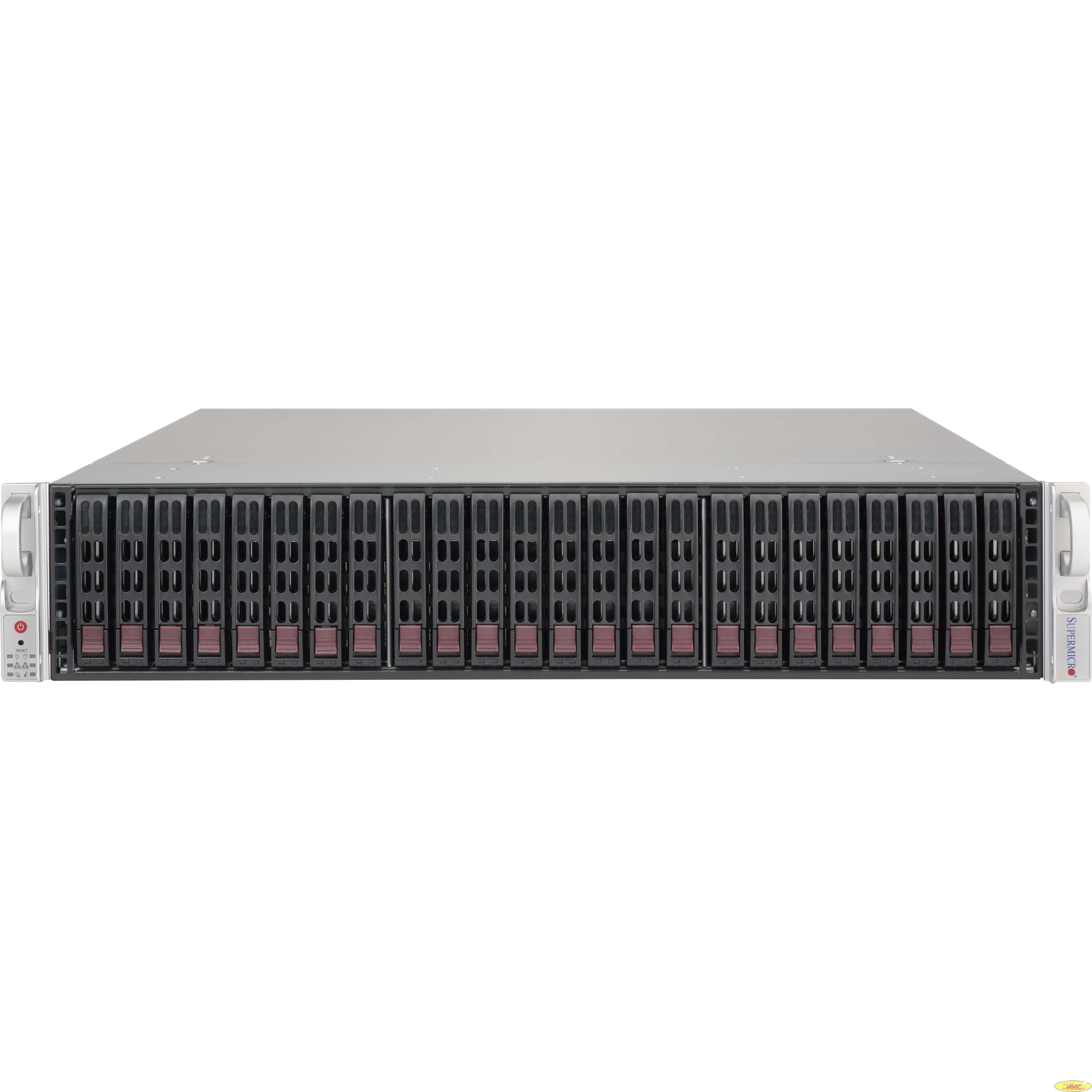 SuperMicro CSE-216BE1C-R609JBOD 2U Storage JBOD Chassis with capacity 24 x 2.5&quot; hot-swappable HDDs bays, Single Expander Backplane Boards support SAS3/2 or SATA3 HDDs with 12Gb/s throughput,