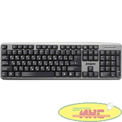 Exegate EX264086RUS Клавиатура Exegate LY-401, <USB, серебристый корпус, 104кл, Enter большой> Color box