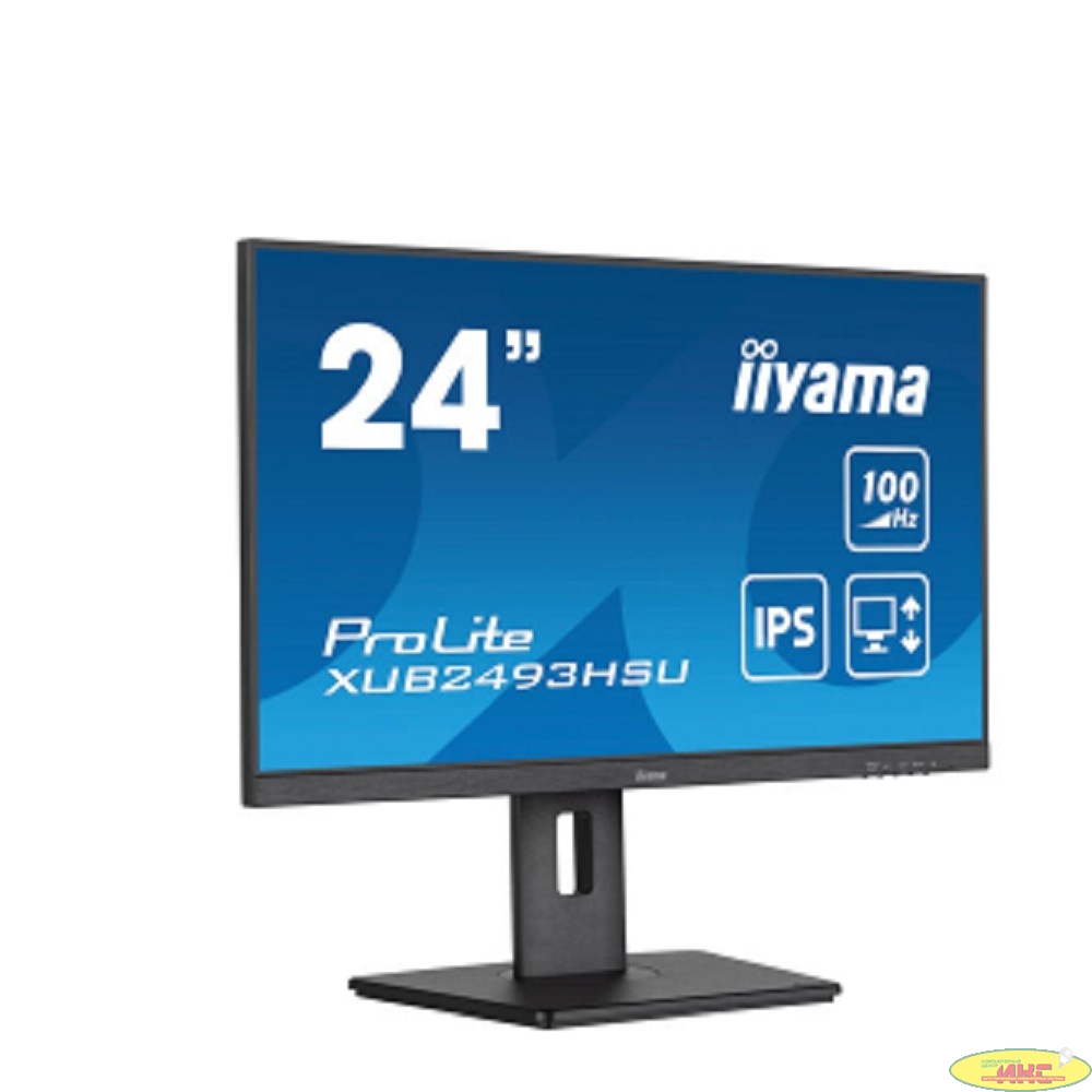 LCD IIYAMA 23.8" XUB2493HSU-B6 {IPS 1920x1080 100Hz 1ms HDMI DisplayPort USB M/M Pivot HAS}