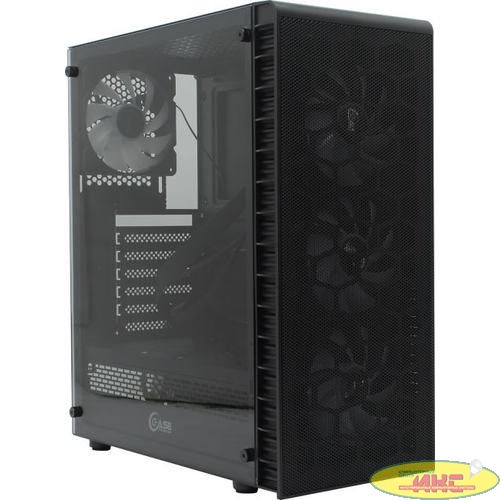 Powercase CMIZ4C-L4 Корпус Mistral Z4C Mesh LED, Tempered Glass, 4x 120mm 5-color fan, чёрный, ATX  (CMIZ4C-L4)