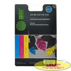 Cactus Заправочный набор Cactus CS-RK-CZ110-112 многоцветный 90мл для HP DJ IA 3525/5525/4515/4525