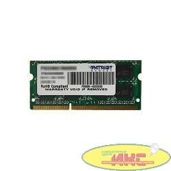 Patriot DDR3 SODIMM 8GB PSD38G16002S (PC3-12800, 1600MHz, 1.5V)
