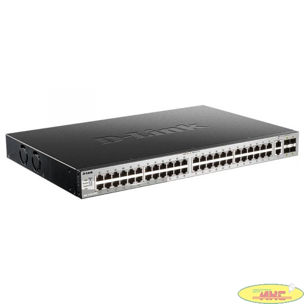 D-Link DGS-3130-54TS/B1A PROJ Управляемый стекируемый1 коммутатор 3 уровня с 48 портами 10/100/1000Base-T, 2 портами 10GBase-T и 4 портами 10GBase-X SFP+