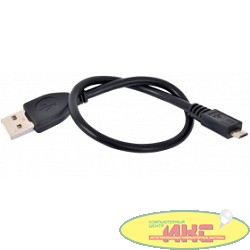 Gembird PRO CCP-mUSB2-AMBM-0,3m USB 2.0 кабель для соед. 0.3м  AM-microBM (5 pin)  экран, черный, пакет 