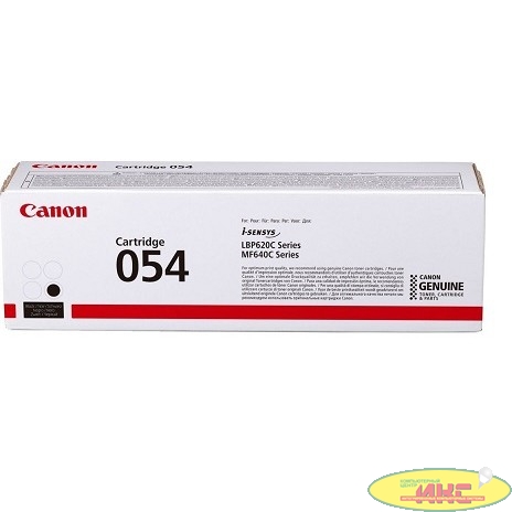Canon Cartridge 054 BK 3024C002  Тонер-картридж для Canon MF645Cx/MF643Cdw/MF641Cw, LBP621/623 (1 200 стр.) чёрный