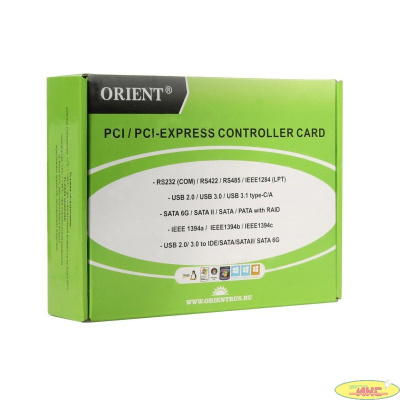 ORIENT XWT-PE2SLP, Контроллер PCI-Ex1 to COM 2-port (WCH CH382) Low Profile , RTL (30256)