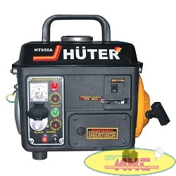 Huter HT950A 64/1/1 Электрогенератор {двухтактный, 650Вт, 220В/50Гц, 57Дб, принудительное охлаждение, бак 4,2л, расход бензина 534 г/кВтч, 365х308х376, 16 кг} 4606059015024