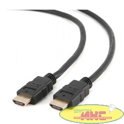 Кабель HDMI Gembird/Cablexpert, 0.5м, v1.4, 19M/19M, черный, позол.разъемы, экран (CC-HDMI4-0.5M)