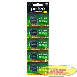 Perfeo CR2032/5BL Lithium Cell (5 шт. в уп-ке)