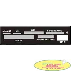 USB 2.0 Card reader SD/SDHC/MMC/MS/microSD/xD/CF, 3.5" (черный) [GR-136UB]