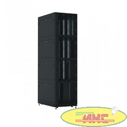 ЦМО! Шкаф серверный ПРОФ напольный колокейшн 44U (600x1000) 4 секции, дверь перфор. 2 шт., черный,в сборе (ШТК-СП-К-4-44.6.10-44АА-Ч)