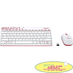 920-008212 Logitech Wireless Combo MK 240 Nano White-red