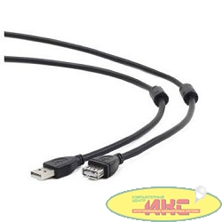 Gembird/Cablexpert CCF2-USB2-AMAF-10 USB 2.0  Pro Кабель, AM/AF, 3м, экран, 2феррит.кольца, черный, пакет