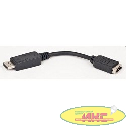 Gembird Переходник DisplayPort - HDMI  20M/19F, пакет черный [A-DPM-HDMIF-002]