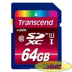 SecureDigital 64Gb Transcend TS64GSDXC10U1 {SDXC Class 10, UHS-I}