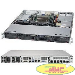 Supermicro Серверная платформа 1U SATA BLACK SYS-5019S-MR