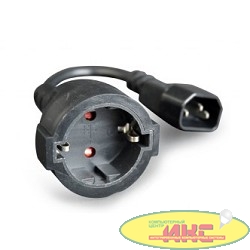 Gembird/Cablexpert  Удлинитель кабеля питания C14 - евро-розетка (PC-SFC14M-01)