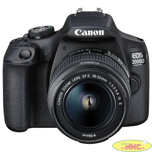 Canon EOS 2000D KIT черный {24.1Mpix 18-55mm f/3.5-5.6 IS II 3" 1080p Full HD SDXC Li-ion (с объективом)}