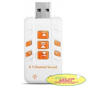 ORIENT AU-01PL (W)  USB адаптер для микрофона и наушников комбинированная расцветка (Белый)