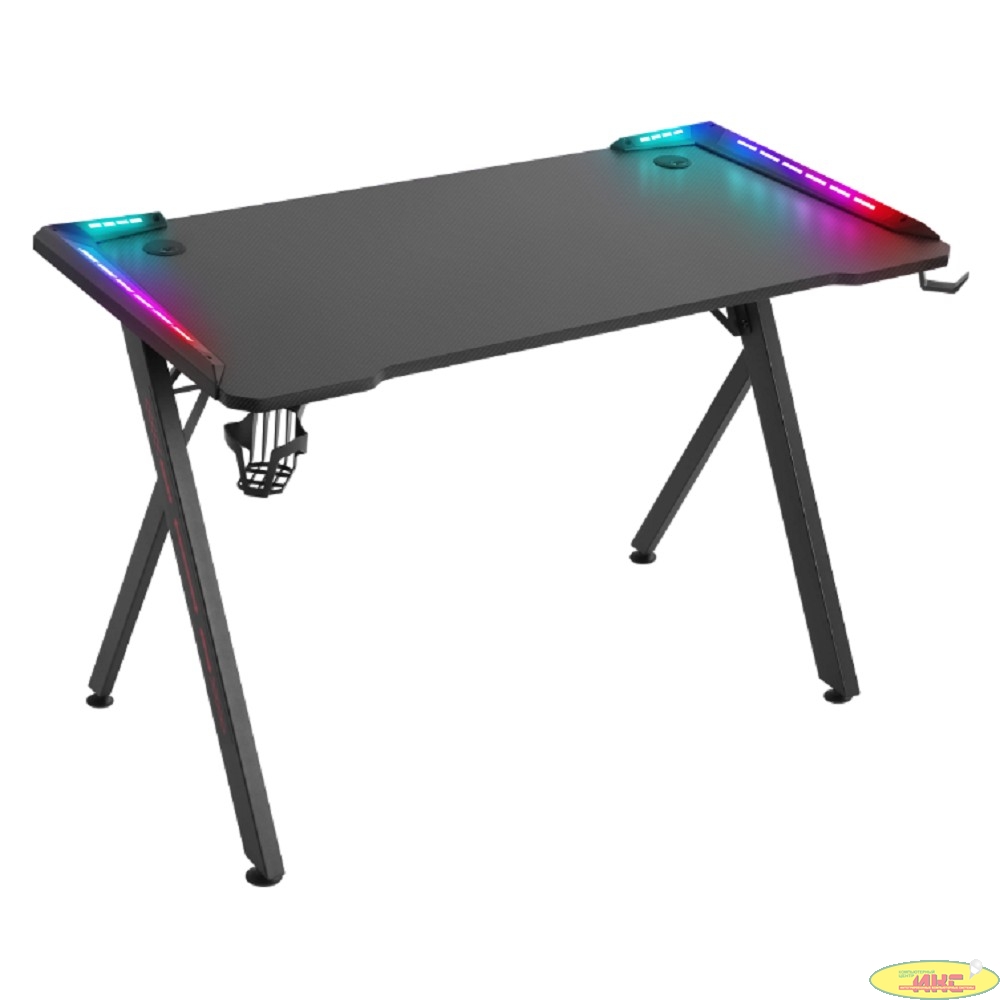 Игровой компьютерный стол Gamer RGB,подвес круж+гарн.,черн,120 DEFENDER