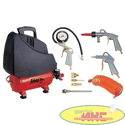 FUBAG SERVICE MASTER KIT Компрессор+набор из 6 предметов [8213790KOA604 (8213790KOA542)] (Ресивер, л 6 Производит., л/мин 180 Давление, бар 8 Мощность, кВт1.1 Напряжение, В 220 Вес, кг 12)