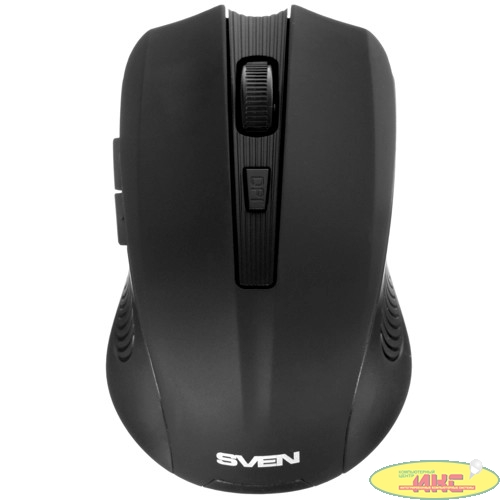 Беспроводная мышь Sven RX-350W чёрная (5+1кл. 600-1400DPI, SoftTouch, блист)