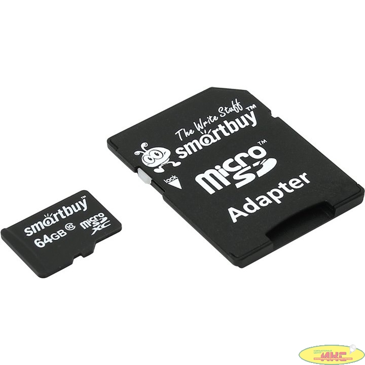 Micro SecureDigital 64Gb Smart buy SB64GBSDCL10-01 {Micro SDHC Class 10, UHS-1, SD adapter}