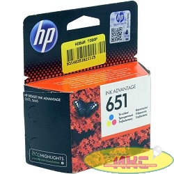 HP C2P11AE Картридж №651, Color {Deskjet Ink Advantage 5645, 5575 (300стр.)}