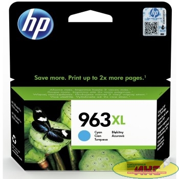 HP 3JA27AE Картридж струйный  963 голубой (1600 стр.) {HP OfficeJet Pro 901x/902x/HP}